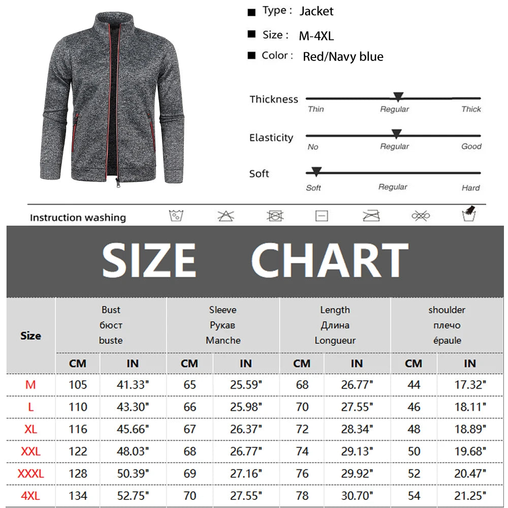 Men Zipper Jackets Standing